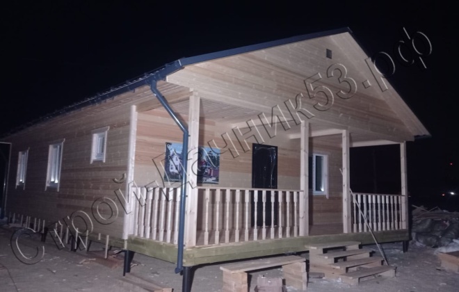 1 Каркасно-щитовой дом Д-6, 12x7.5м, 90  М², Тульская область, Заокский район, деревня Пахомово. (3)